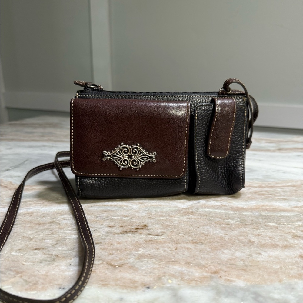 BRIGHTON Black and Brown crossbody bag